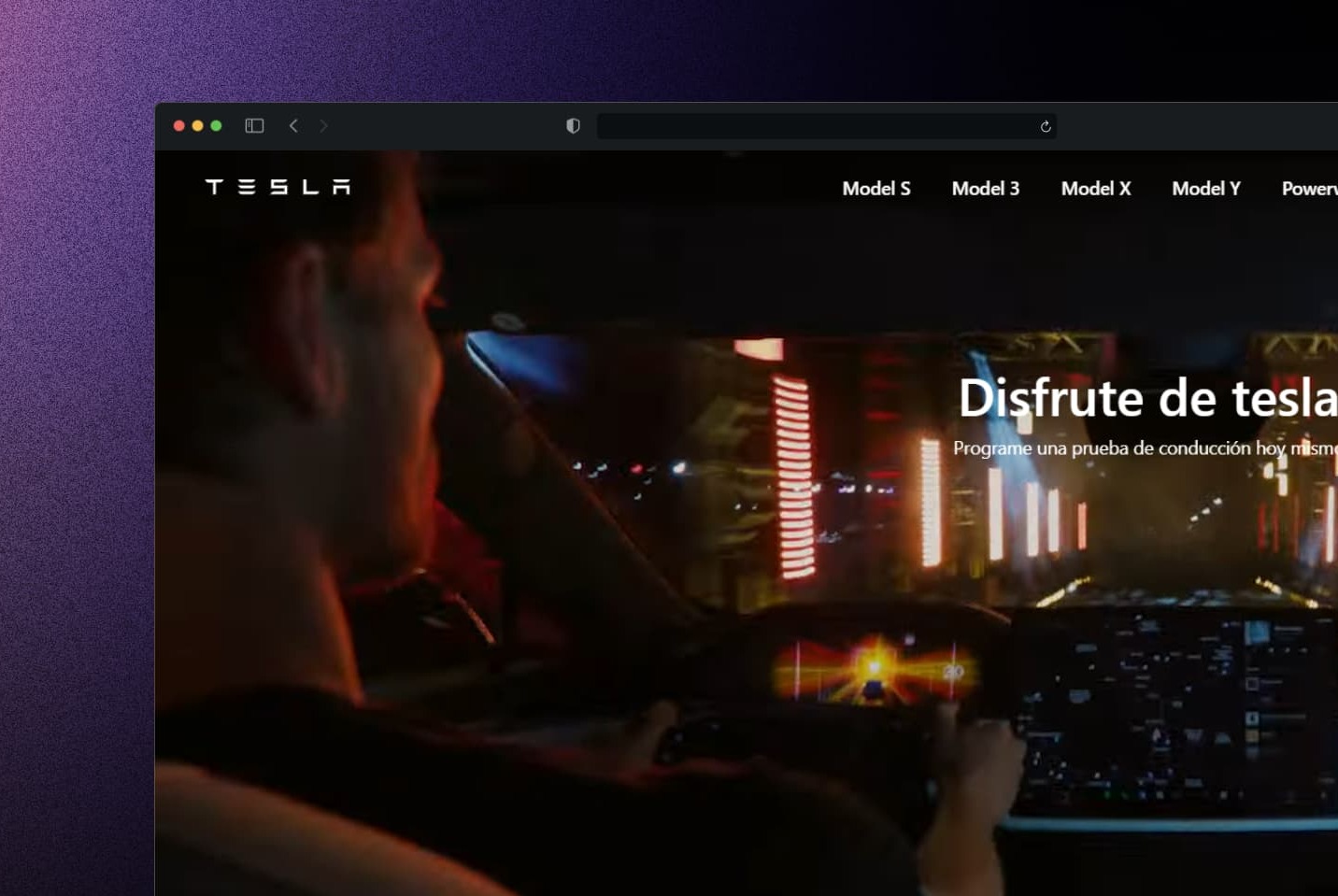 Captura de Pantalla | Página clon Tesla